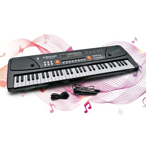 VikriDA Portable Electronic Keyboard - 61 Keys Keyboard for Begin...
