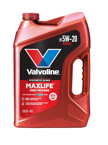 Image of Valvoline MaxLife High Mileage 5W-20 Synthetic Blend Motor Oil 5 Quart, Pack of 3