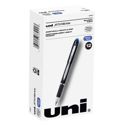 Uni-Ball Jetstream Ballpoint Pens, Bold Point (1.0Mm), Blue, 12 Count #TOP20
