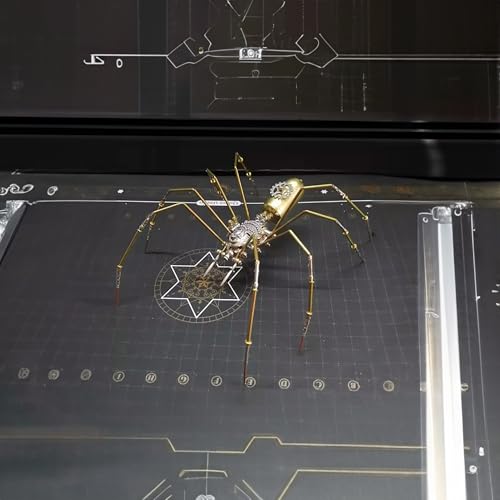 Puzzle mécanique 3D araignée en laiton et métal steampunk - 4