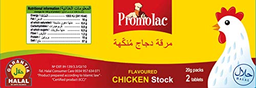 Promolac Chicken Stock Bouillon Cubes, 20G Pack Of 24 | Product of Spain