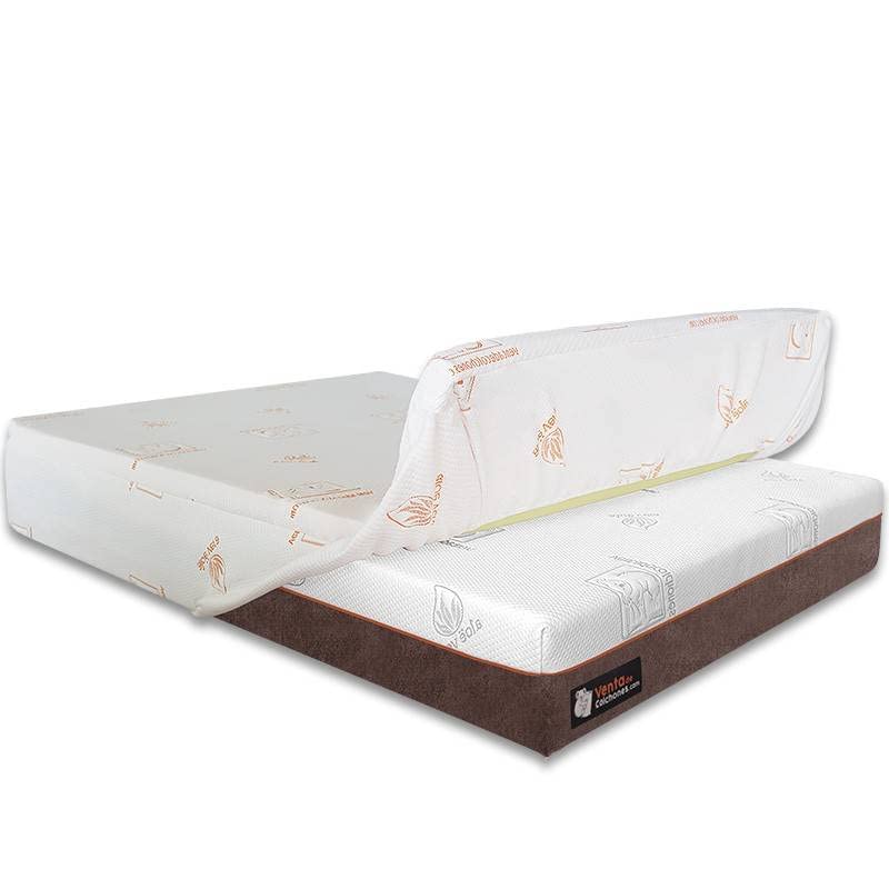 VentadeColchones - Topper Sobrecolchón Viscoelástico Suite 7 con Núcleo de 7 cm de Densidad 80 Kg/m³ y Funda con Faldilla | 90 x 190 cm