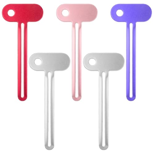 5PCS Metal Toothpaste Squeezer, Stainless Steel Tube Key Squeezers Toothpaste
