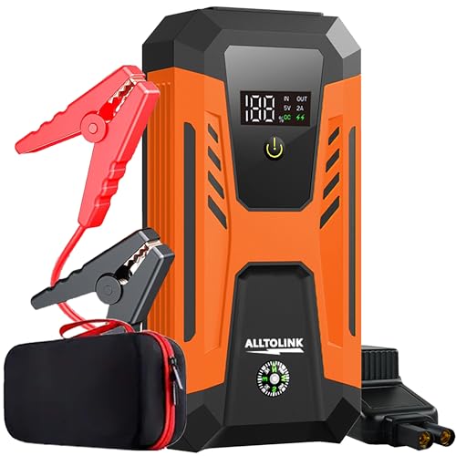 Booster Avviamento Auto 3000A 26640mWh,Ricarica Rapida 20W,12V Avviatore Batteria Auto Portatile (per Gas or Diesel), Starter Batteria con Schermo e Torcia LED a 4 Modalità