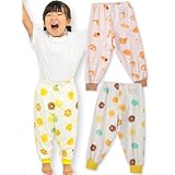 [SORONSO] おねしょズボン サラリーノ® 【ロング】 さらさら素材 お名前タグ ウエスト調節可 おねしょパンツ 男の子 女の子 (2枚入り,パン&ドーナツ, L)