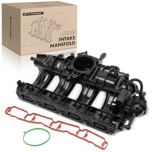 A-Premium Intake Manifold W/Solenoid Valve, Gaskets & Sensor [L4 2.0L] Compatible with Volkswagen Jetta 08-14, Passat 08-10, Passat CC 09-12, Tiguan 09-17, Beetle 12-16, CC, Eos, GTI & Audi A3, TT