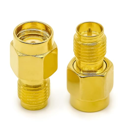 Adaptador Conector RP-SMA Hembra a RP-SMA Macho x2 miniatura 5