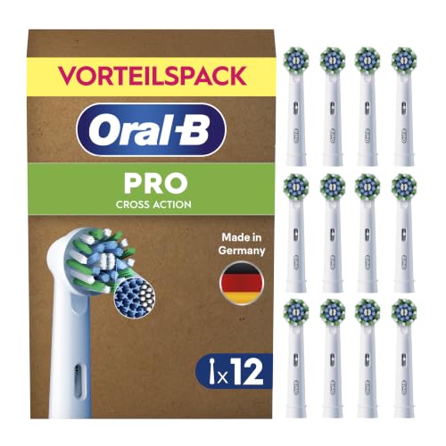 Oral-B Aufsteckbürsten PRO CrossAction, Weiß, 12 Stück