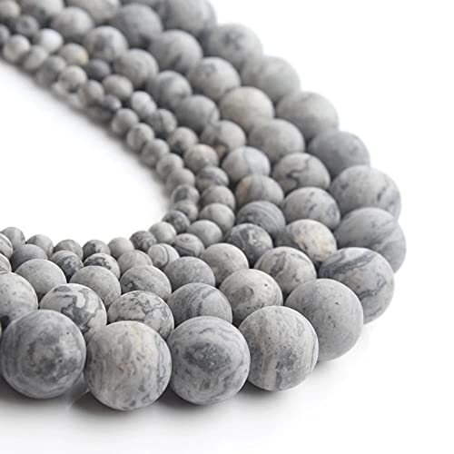 YUXIwang Bracelet Natural Matte Frosted Agates Amazonite Jades Quartz Turquoises Stone Round Spacer Bead For Jewelry Making DIY Accessorie 15inche (Color : Mifan, Item Diameter : 10mm 34pcs beads)