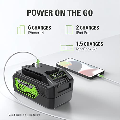 Image of Greenworks 24V Brushless 10 inch Cordless Polesaw + Pole Hedge Trimmer Combo (Great For Pruning and Trimming Branches / Shrubs), 4.0Ah Battery and Charger Included