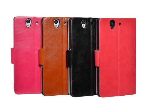 Megix Technology Premium Ceo-Royal Series Flipstand Case For Sony Xperia Z - Retail Packaging - Black #TOP6