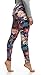 Lush Moda Extra Soft Leggings with Designs- Variety of Prints - 823YF, One Size fits Most (XS - XL), Folk Flower Yoga Waist