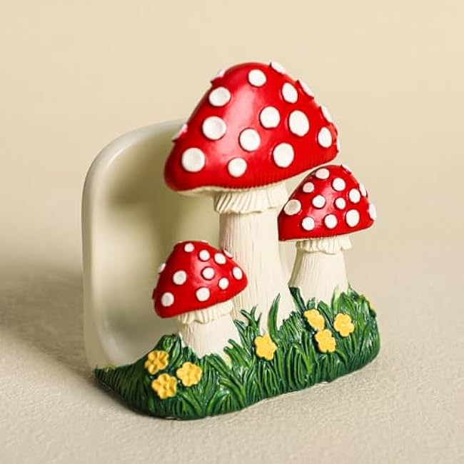 Resin Mushroom and Flower Shape Sponge Holder for Kitchen Sink, Compact Sink Caddy Organizer, Scouring Pad and Dish Sponge Holder