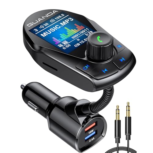 Bluetooth Voiture, Transmetteur FM Bluetooth 5.3 Adaptateur Radio Lecteur De Musique Mp3 Sans Fil Appels Mains Libres Dual Usb Ports 5v 2 4a 1a 98957365