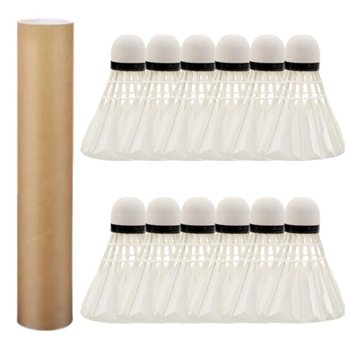 Yuemeuy Volantini da Badminton | 12 Pezzi per Interni da Gioco - Attrezzatura Sportiva Portatile Esterno Alta velocità per Allenamento Casa Bambini Giardino Parco Famiglia