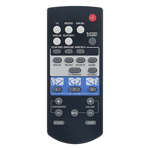 AULCMEET FSR82 ZK77690 Replacement Remote Control Compatible with Yamaha Surround Soundbar Speaker System SRT-1000BL SRT-1000 SRT1000