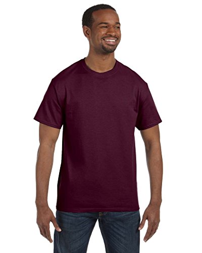 Hanes Mens Comfortblend® Ecosmart® Crewneck T-Shirt, Maroon, Large #TOP17