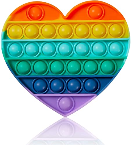 Image of Pop it Fidget Toys for Kids Atcan 1 PCs Rainbow Soft Silicone Toy for Stress Relief Austism Special Needs Develpment Toy Pop it Gift Set for All Age 1 Pcs