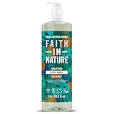 Faith In Nature 1L Natural Coconut Body Wash, Hydrating, Vegan and Cruelty Free, No SLS or Parabens
