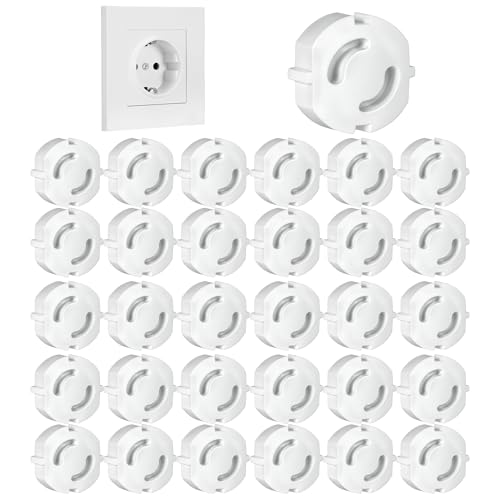 FUHOMI 30 Stücks Steckdosen Kindersicherung - Steckdosenschutz...
