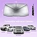 Luckyliz Car Windshield Sunshade Umbrella, Foldable Windshield Sun Shade for Insulation, Front Window Visor Car Shade, Windshield Cover (57 * 31 in)