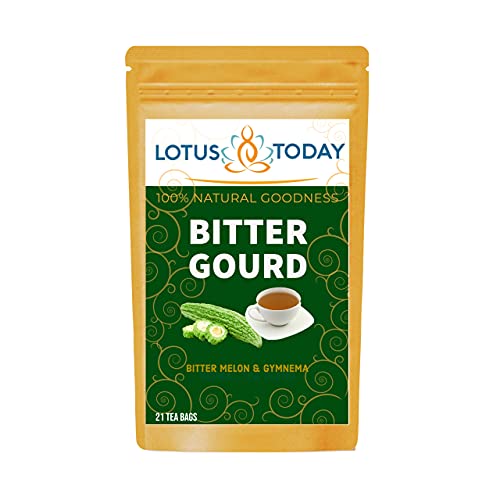 lotustoday, Bitter Melon Tea, 20 Tea Bags, Bitter Gourd, Caressie, Karela, Herbal Tea bags
