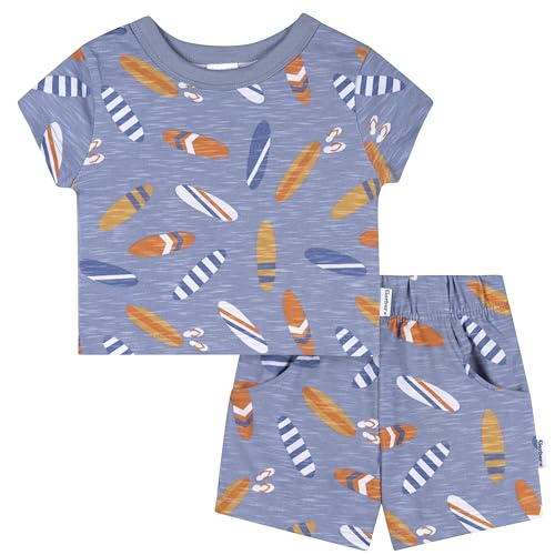 Image of Gerber Baby Boys' Toddler T-shirt and Short Set
