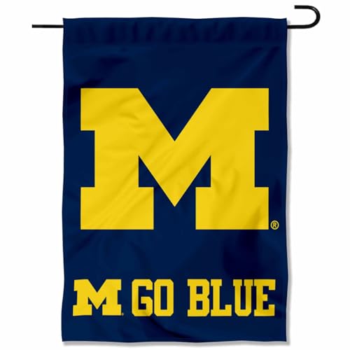 College Flags & Banners Co. Michigan Team University Wolverines Go Blue Garden Flag and Yard Banner
