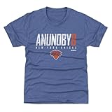 500 LEVEL OG Anunoby New York Knicks Youth Shirt - OG Anunoby New York Knicks Elite WHT (Tri Royal, 10-12Y Large)