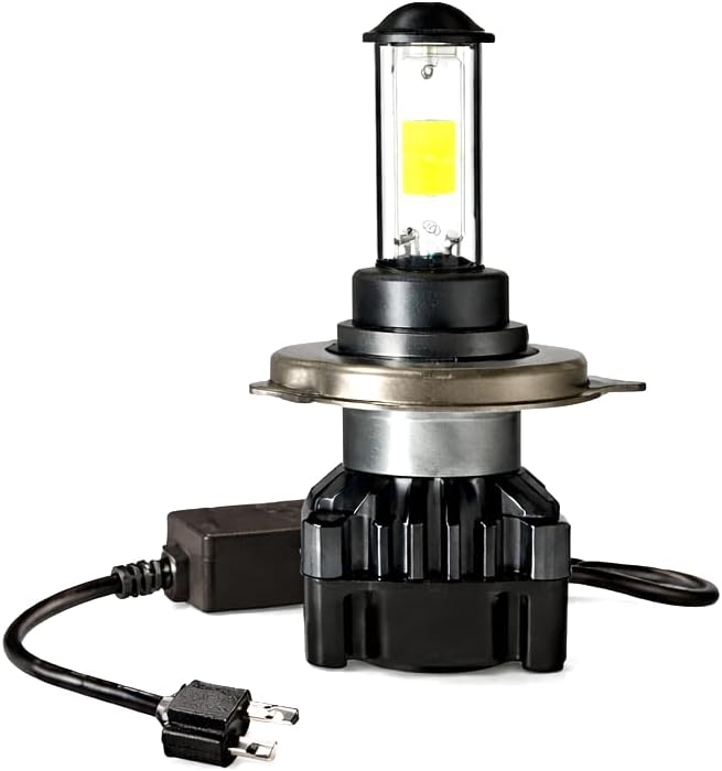 Kiyan Enterprises Super HS1 3-Pin LED Headlight Bulb for Bikes & Scooters, 3500 Lumens bright, 6000K Pure White/Yellow LED headlamp bulb - Pack of 1 | Proudly Made in INDIA |