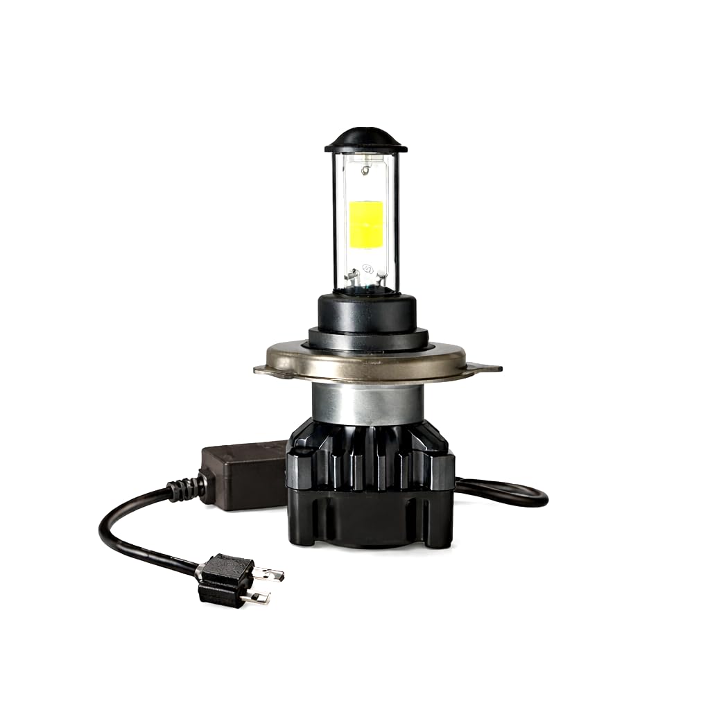 Kiyan Enterprises Super HS1 3-Pin LED Headlight Bulb for Bikes & Scooters, 3500 Lumens bright, 6000K Pure White/Yellow LED headlamp bulb - Pack of 1 | Proudly Made in INDIA |