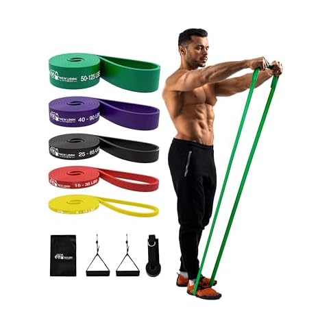 Resistance Bands Set of 5 - Stackable Exercise Bands 10-125 lbs Cover