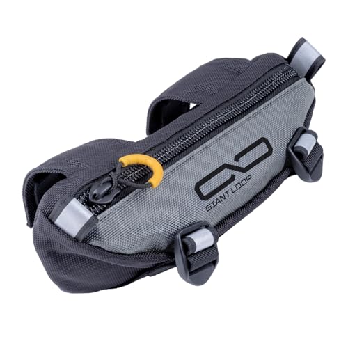 Giant Loop Zigzag Handlebar Bag 1.5 Liter Black Windshield Pouch Fits Any Motorbike Dirt Bike & Snow Bike (Gray)