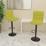 Tidyard Taburetes de Cocina 2 Unidades Tela Verde