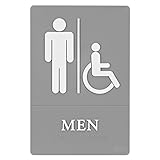 Quartet Men Bathroom Sign, Handicap Accessible, ADA Approved, 6