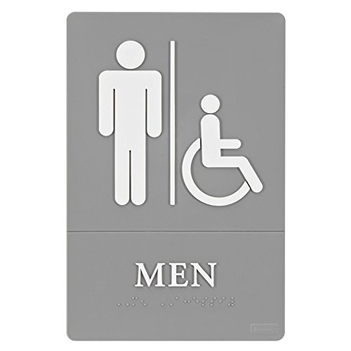 Quartet Men Bathroom Sign, Handicap Accessible, ADA Approved, 6
