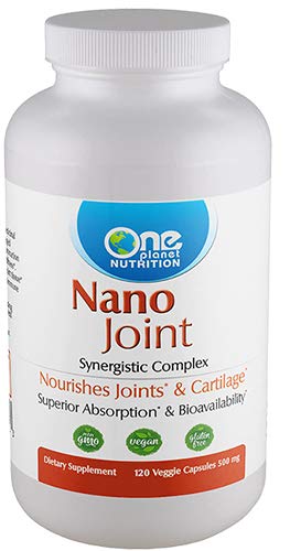 Nano Joint Synergistic Complex with Curcumin, Boswellia, Ginger, Grape Seed, and Andrographis, Joint Supplement with Higher Absorption and Bioavailability, Non-GMO - 120 Capsules, 500 mg