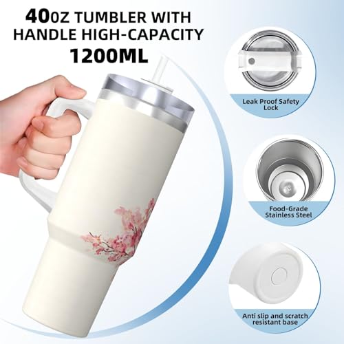 Vaso vacío con asa y sorbete acero inoxidable 40oz miniatura 4