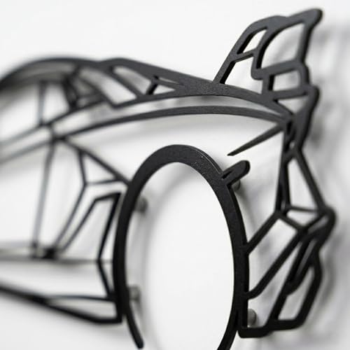 Image of Herrlich Homes lamborginii Car Metal Wall Art | Metal | Easy to Hang | Car lover Gift | Classic Silhouette Metal Wall Decor | 100 cm