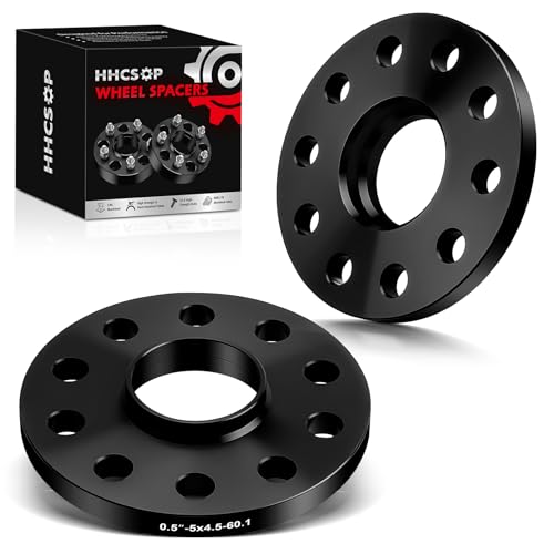 HHCSOP 5x4.5 Wheel Spacers 1/2 inch 5x114.3 Forged Wheel Adapters with 60.1mm Hubcentric for Toyota Camry RAV4 Highlander Sienna Avalon Lexus RX350 RX450h Lexus ES300 ES300h ES350 IS250 IS350 GS300