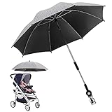 Dihope Kinderwagen Regenschirm Buggy Universal Sonnenschirm für Kinderwagen 50+ UV Sonnenschutz für Babys und Kleinkinder undurchsichtig Regenschirmgriff verstellbar