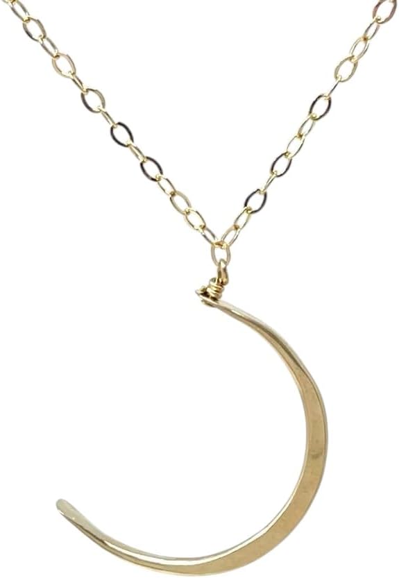 SMALL Crescent Moon Necklace – 14k Gold Fill, Sterling Silver or Rose Gold – Dainty Celestial Pendant – Minimalist Layering Jewelry – Gift for Her