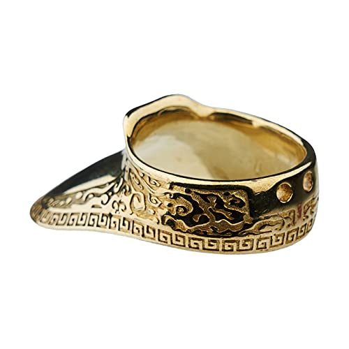 Zzyb Brass Archery Thumb Ring Traditional Wrist Brass Archery Thumb Ring Handmade Finger Tabs Painless Finger Protector Accessories (20Mm) #TOP1