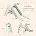 SINKIPA Toddler Slide, Indoor Slide for Toddlers Age 1-3, Climber Freestanding Playset with Basketball Hoop, Folding Baby Slide, Easy to Store and Set Up, Gray
