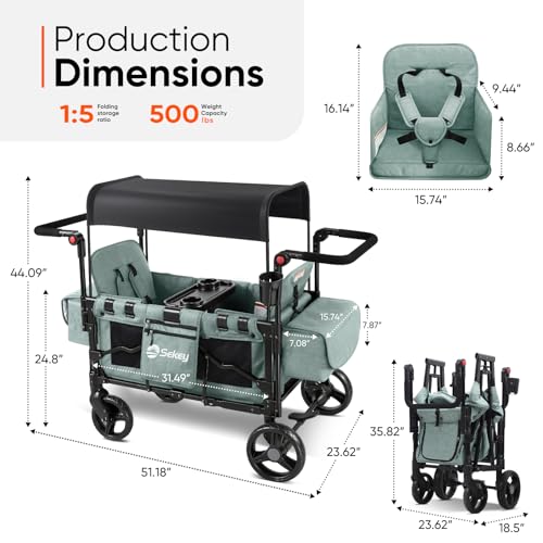 Sekey 4-in-1 Luxury Stroller Wagon
