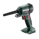 metabo Akku-Blaspistole BP 18 LTX BL - 18V, Brushless Motor, 0.7 m³/min Luftmenge, 122 m/s Luftgeschwindigkeit, LED-Arbeitslicht - Vielseitig für Reinigen, Ausblasen, Aufpumpen und Entlüften