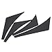 Front Bumper Canard Set, Universal 4pcs Car Front Bumper Lip Splitter Fins Canards Car Body Spoiler fits for Front Left and Right Bumper Side(Black)