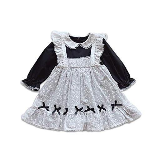Boylee Flickor barn prinsessa kostym svart-vit docka krage spets palats stil Lolita klänning för flickor flickor barn prinsessa kostym svart och vit docka krage spets palaces stil Lolita klänning