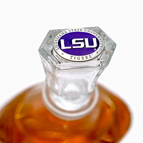 Image of Heritage Pewter LSU Capitol Decanter | 24 OZ Whiskey Decanter for Liquor with Airtight Stopper | Expertly Crafted Pewter Glass Clear