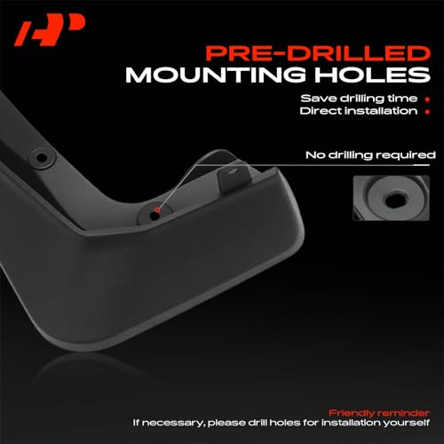Image of A-Premium Mud Flaps Compatible with BMW | for BMW 7 Series 2023-2024, No Drilling Required Mud Guards with Hardware Accessories, Set of 4 Front and Rear